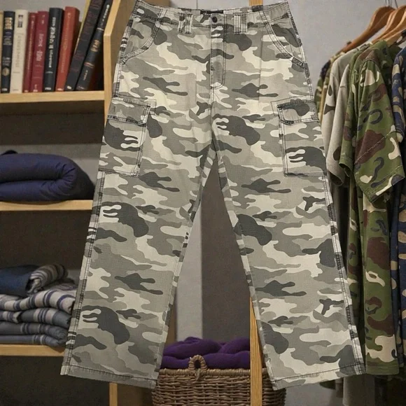 Beverly Hills Polo Club Men's Camouflage Cargo Pants Size 36 Inseam 32 - Picture 6 of 8